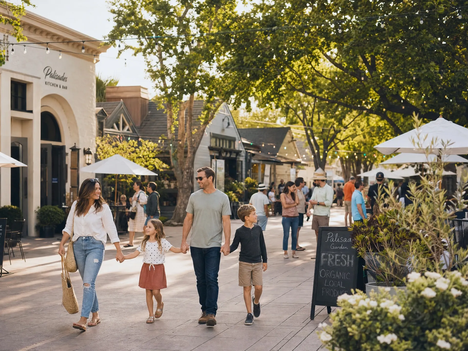 A family in El Dorado Hills Town Center